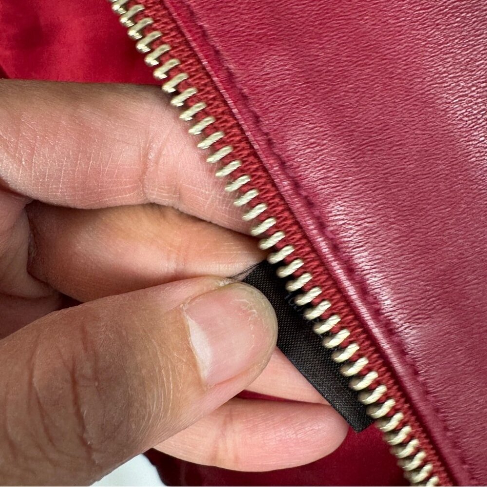 Boutique of Leathers Canada Burgundy Red Genuine Leather Zip Moto Jacket Small - Picture 10 of 15